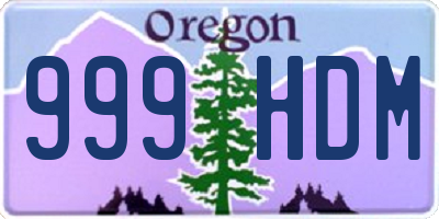 OR license plate 999HDM