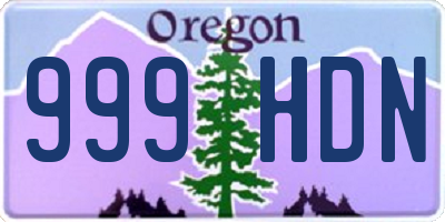 OR license plate 999HDN
