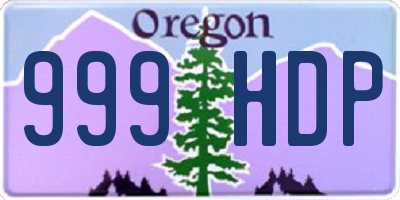 OR license plate 999HDP