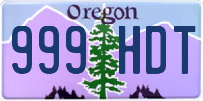 OR license plate 999HDT