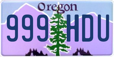 OR license plate 999HDU