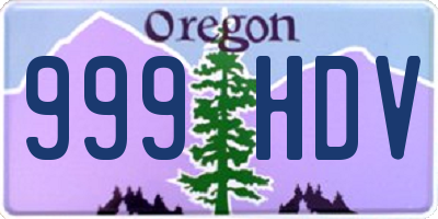 OR license plate 999HDV