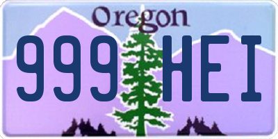 OR license plate 999HEI