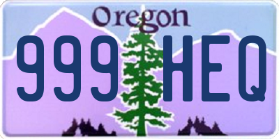 OR license plate 999HEQ