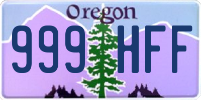 OR license plate 999HFF