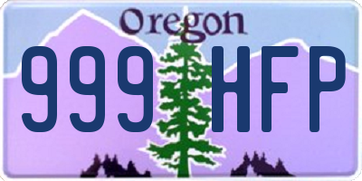 OR license plate 999HFP