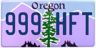 OR license plate 999HFT