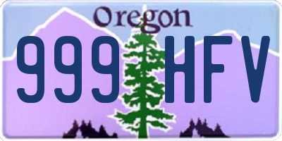 OR license plate 999HFV