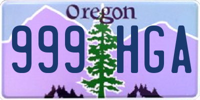 OR license plate 999HGA