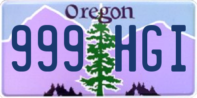 OR license plate 999HGI