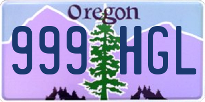 OR license plate 999HGL