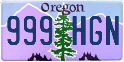 OR license plate 999HGN