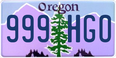 OR license plate 999HGO