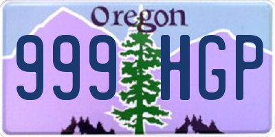 OR license plate 999HGP