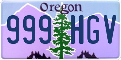 OR license plate 999HGV