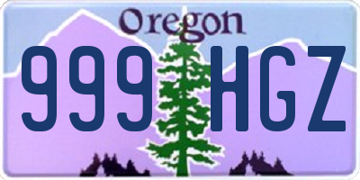 OR license plate 999HGZ