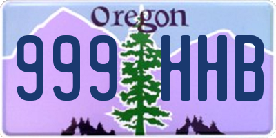 OR license plate 999HHB