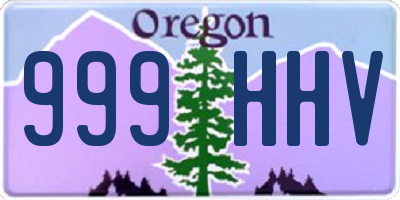 OR license plate 999HHV