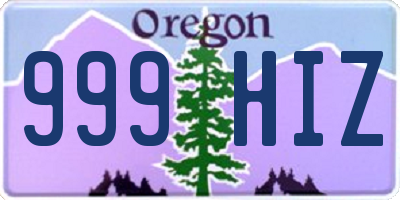 OR license plate 999HIZ