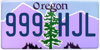OR license plate 999HJL