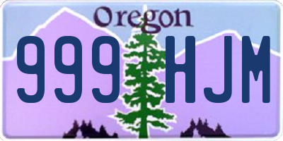 OR license plate 999HJM