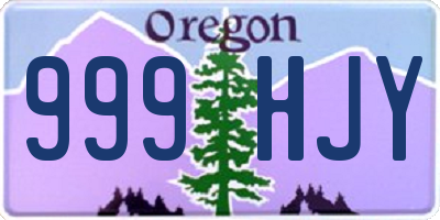 OR license plate 999HJY