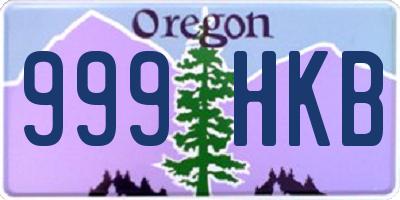 OR license plate 999HKB