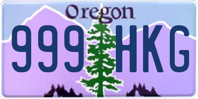 OR license plate 999HKG