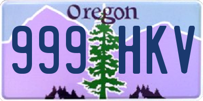 OR license plate 999HKV