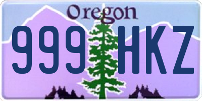 OR license plate 999HKZ