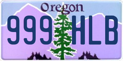 OR license plate 999HLB