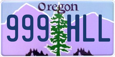 OR license plate 999HLL