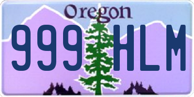 OR license plate 999HLM