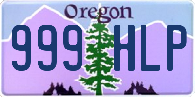 OR license plate 999HLP