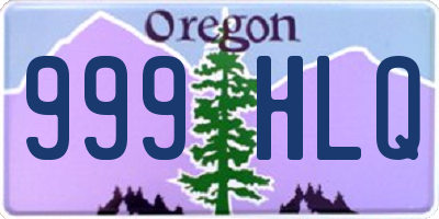 OR license plate 999HLQ