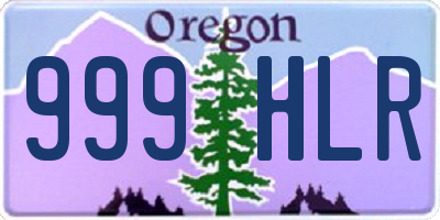 OR license plate 999HLR