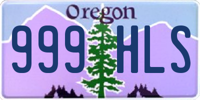 OR license plate 999HLS