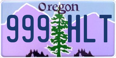 OR license plate 999HLT