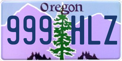 OR license plate 999HLZ