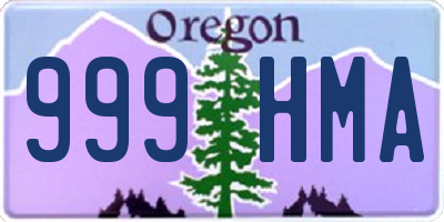 OR license plate 999HMA