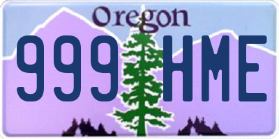 OR license plate 999HME