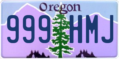 OR license plate 999HMJ