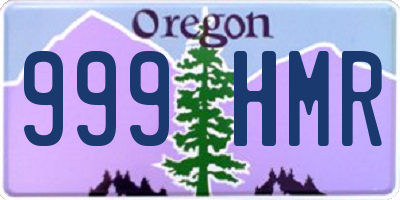 OR license plate 999HMR