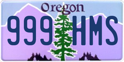 OR license plate 999HMS