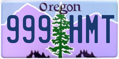 OR license plate 999HMT