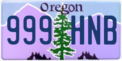 OR license plate 999HNB