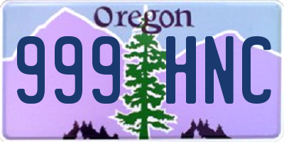 OR license plate 999HNC