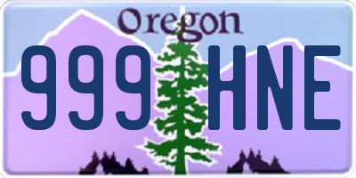 OR license plate 999HNE