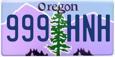 OR license plate 999HNH