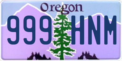 OR license plate 999HNM